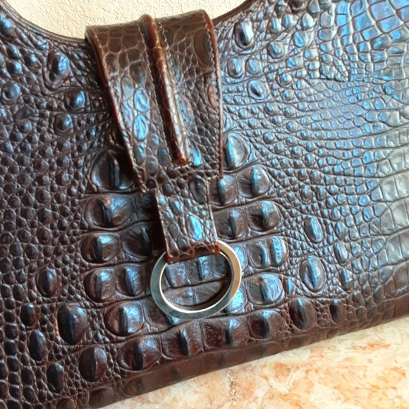 Viva of California Vintage Crocodile Embossed Bag Satchel/Tote - Picture 2 of 6